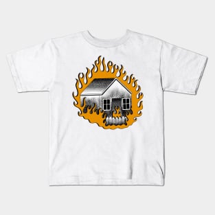 house on fire Kids T-Shirt